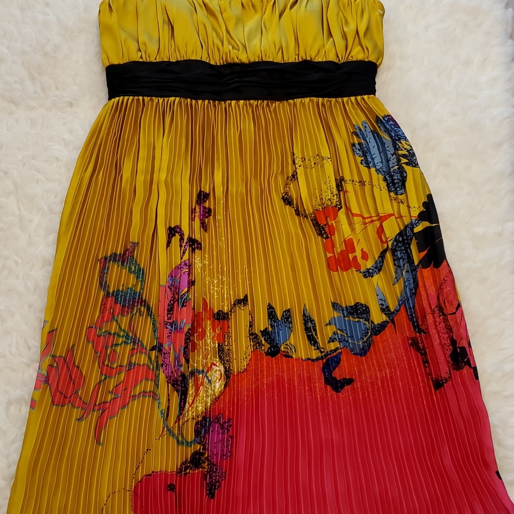 Kay Unger New York silk strapless dress